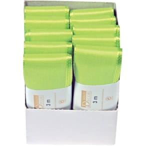 Taftband GOLDINA Basic, 25 mm x 3 m, hellgrün