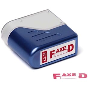 Stempel Trodat Deskmate tofarvet blå/rød, 1 stk