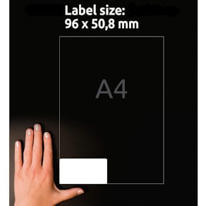 Etikett AVERY avtagb 96x50,8mm 240/fp