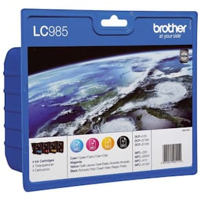 Blekk BROTHER LC985 sort/blå/rød/gul (4)