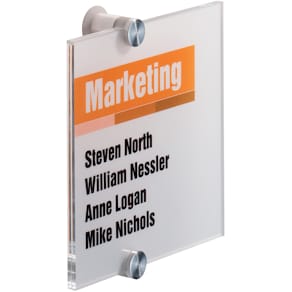 Türschild Durable CRYSTAL SIGN, 148 x 148 mm, transparent