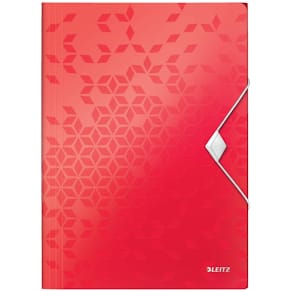 Eckspannmappe Leitz WOW, A4, rot metallic