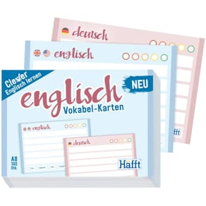 Vokabelkarten HÄFFT, A8, 100 Stück, Englisch