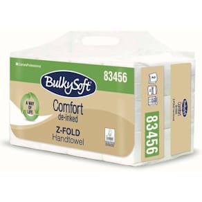 Håndklædeark BulkySoft Comfort 2-lag, hvid 205x240 mm, 2400 ark