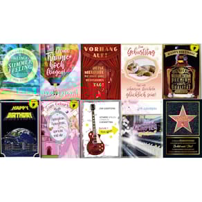 Geburtstagskarte Apollo Jumbo Sortiment, Sound, A4, 10 Motive, 10