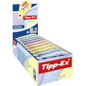 Correctieroller Tipp-Ex Mini Pocket Mouse pastel 10 stuks assorti
