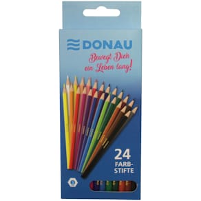 Farbstifte DONAU, 24 Stück, Karton-Etui