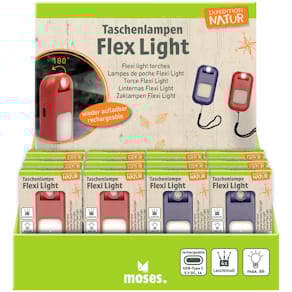 Taschenlampe MOSES Expedition Natur Flexi Light, sortiert