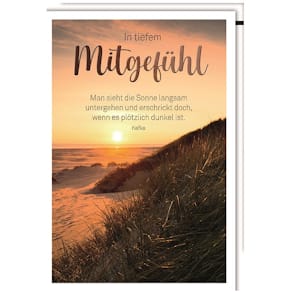 Trauerkarte, geprägt