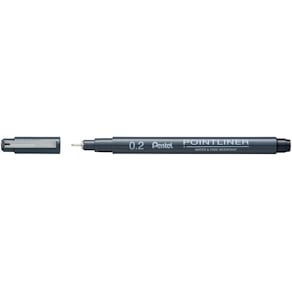 Fineliner Pentel Pointliner S20P, 0,2 mm, permanent, schwarz
