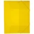 Snoddmapp PP Plast A4, 3-klaff, Transparent Gul
