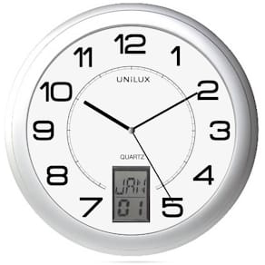 Wanduhr UNILUX Funk, Ø30,5 cm, silber