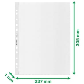 Prospekthülle Leitz Recycle, A4, PP, farblos, 25 St