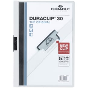 Klemmmappe Durable DURACLIP Original 30, A4, weiß