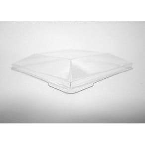 Låg til salatbowl PS transparent 130x130x350 mm, 100 stk