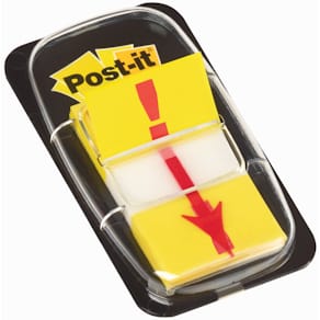 Indexstreifen Post-it Index Mini, Ausrufezeichen, gelb, 50 Stück