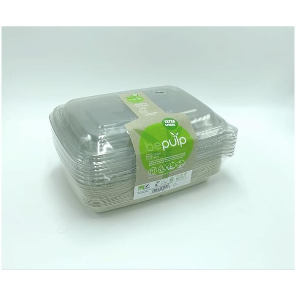 Mikrobeger bagasse m/lokk 600ml (15)