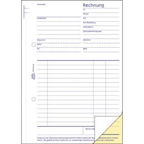Rechnung Avery Zweckform 1733, A5, 2x40 Blatt, selbstdurchschreib