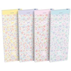 Notesblokk Oxford Floral Shopping 80 Ark 90g Ass.