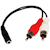 StarTech.com 15 cm stereoaudiokabel - 3,5 mm hona till 2x RCA