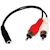 StarTech.com 15 cm stereoaudiokabel - 3,5 mm hona till 2x RCA
