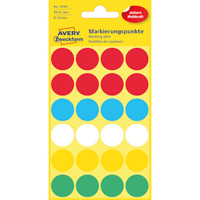 Färgkodningsprick AVERY Ø18mm färg 96/fp