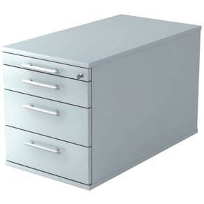 Rollcontainer Hammerbacher TC30 RE, mit Schloss, grau