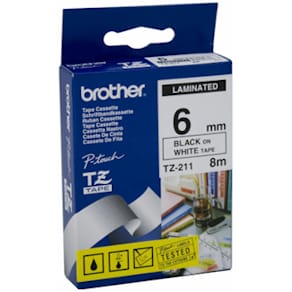 Brother TZe tape 6mmx8m black/white
