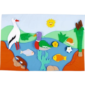 Väggdekoration ankdam, B120cm, ljudabsorbent