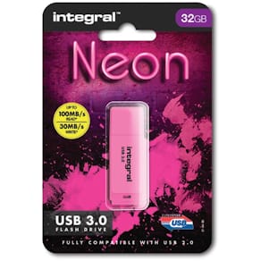 USB-stick Integral Neon, USB 3.0, 32 GB, roze