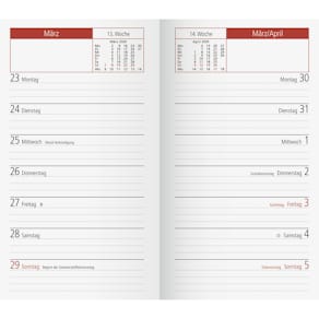 Kalendereinlage RIDO TM15, Taschenkalender 2026