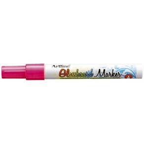 Glasboardmarker Artline EPG4, 2 mm rund spids, pink, 12 stk
