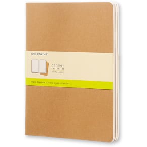 Cahier Journal Olinjerad XL Kraft 3-Pack