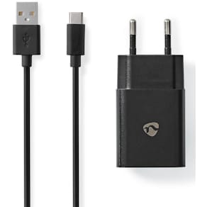 Laddare vägg NEDIS 2.4 A USB-C 1m svart