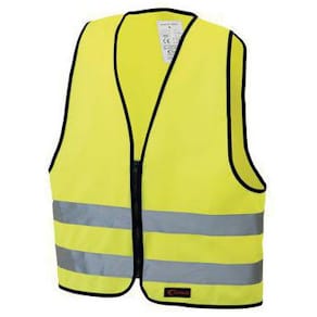 Reflexväst med dragkedja Vuxen-XL gul