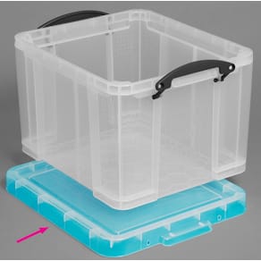 Deksel Really Useful Box voor opbergdoos 20L, 50L, 64L, 84L, tran