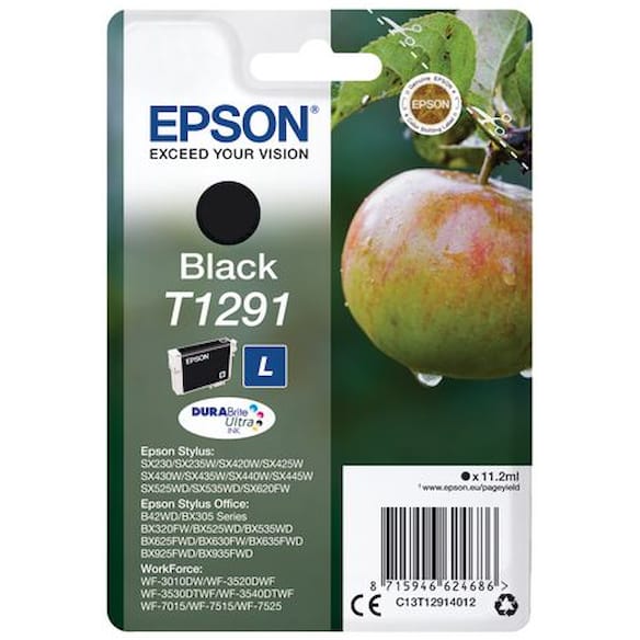 Blekk EPSON T1291 C13T12914022 sort