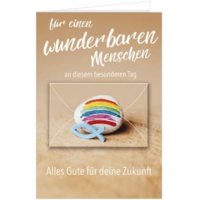 Glückwunschkarte Konfirmation, bunt, mit Umschlag