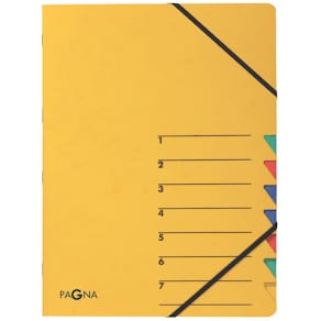 Ordnungsmappe PAGNA EASY, gelb, 7-teilig