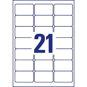 Adressetiketten Avery Zweckform Ink-Print 63,5 x 38,1 transparent