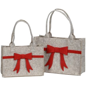 Geschenktasche POSIWIO, mit Schleife, 2er-Set