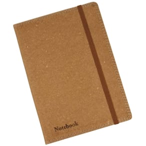 Notizbuch DONAU recyceltes Leder, braun, A5, liniert, 96 Blatt