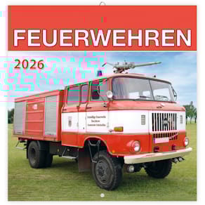 Bildkalender TRÖTSCH Feuerwehr 2026, 30 x 30 cm