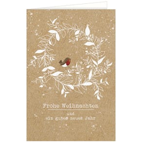 Weihnachtskarte Noname Doppeltext, bunt, mit Umschlag