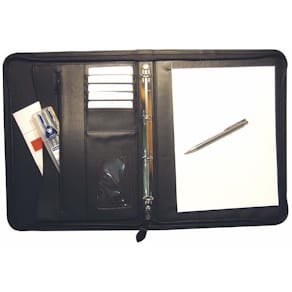 Ringbind STAEDTLER 4-rings A4 sort, kunstlæderkarton, 12 stk