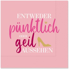 Motivserviette FÜR DICH Auf uns Mädels Pumps