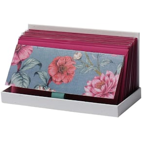 Briefkarte Rössler Valentina, floral, DL, mit Umschlag