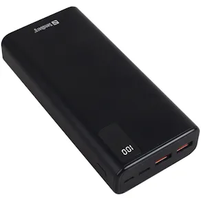 20.000 mAh PD 20W PowerBank USB-C, Black
