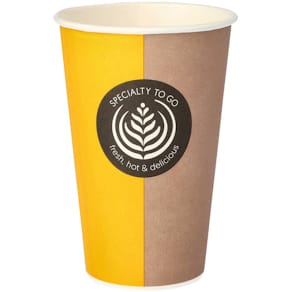 Trinkbecher STARPAK To Go, 0,3 l, braun, 50 Stück