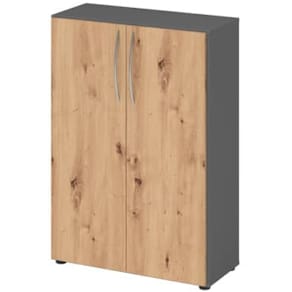 Flügeltürenschrank HAMMERBACHER 4550 BM, 3OH, Graphit/Asteiche